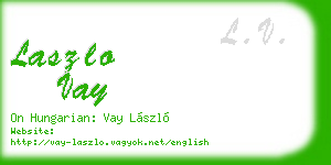 laszlo vay business card