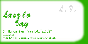 laszlo vay business card